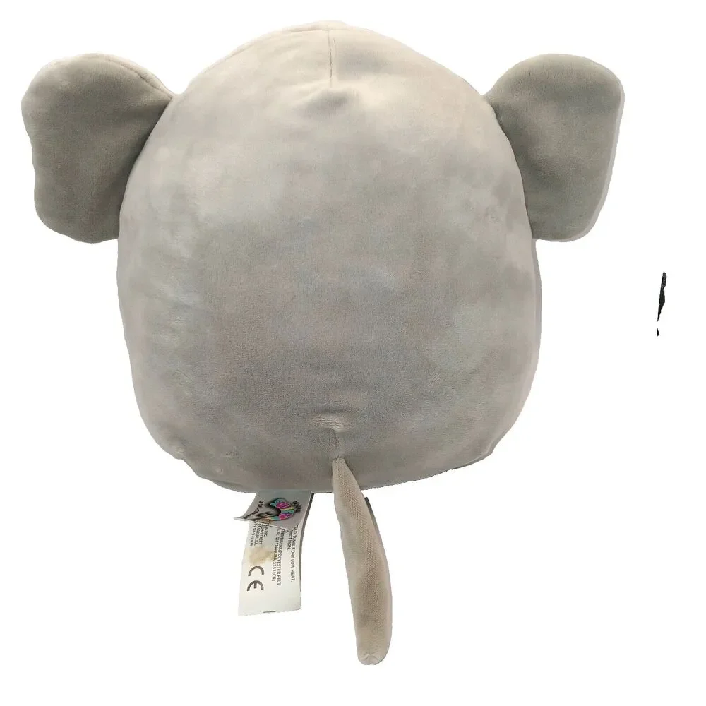 Squishmallows Mila the Elephant Gray Pink Ears Black Embroidered Eyes 8 in
